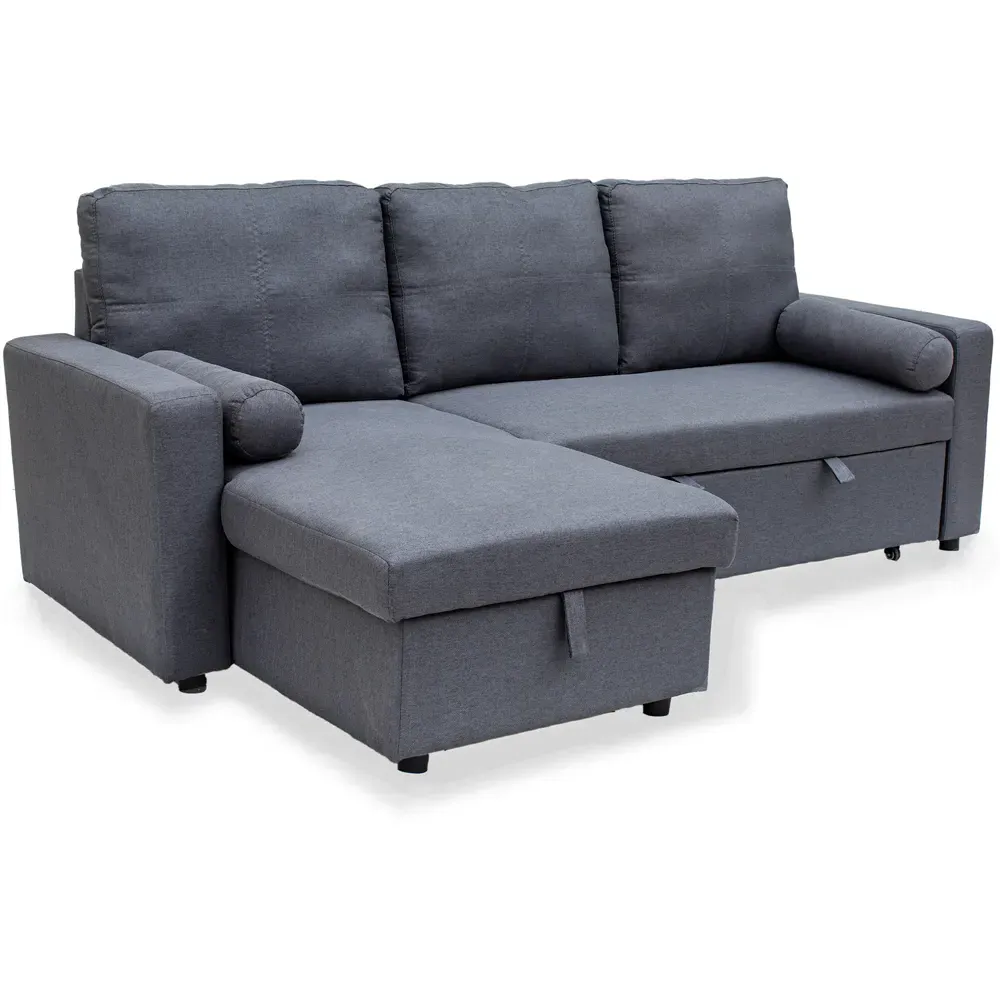 Manhattan 3-Seater Chaise Sofa Bed - Green