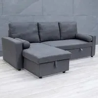 Manhattan 3-Seater Chaise Sofa Bed - Green