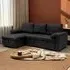 Manhattan 3-Seater Corner Sofa Bed - Black