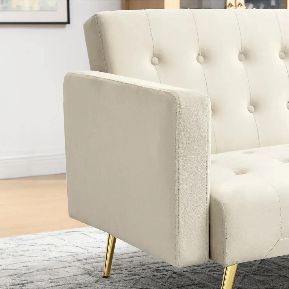 Olivia 3-Seater Sofa Bed - Natural Stone