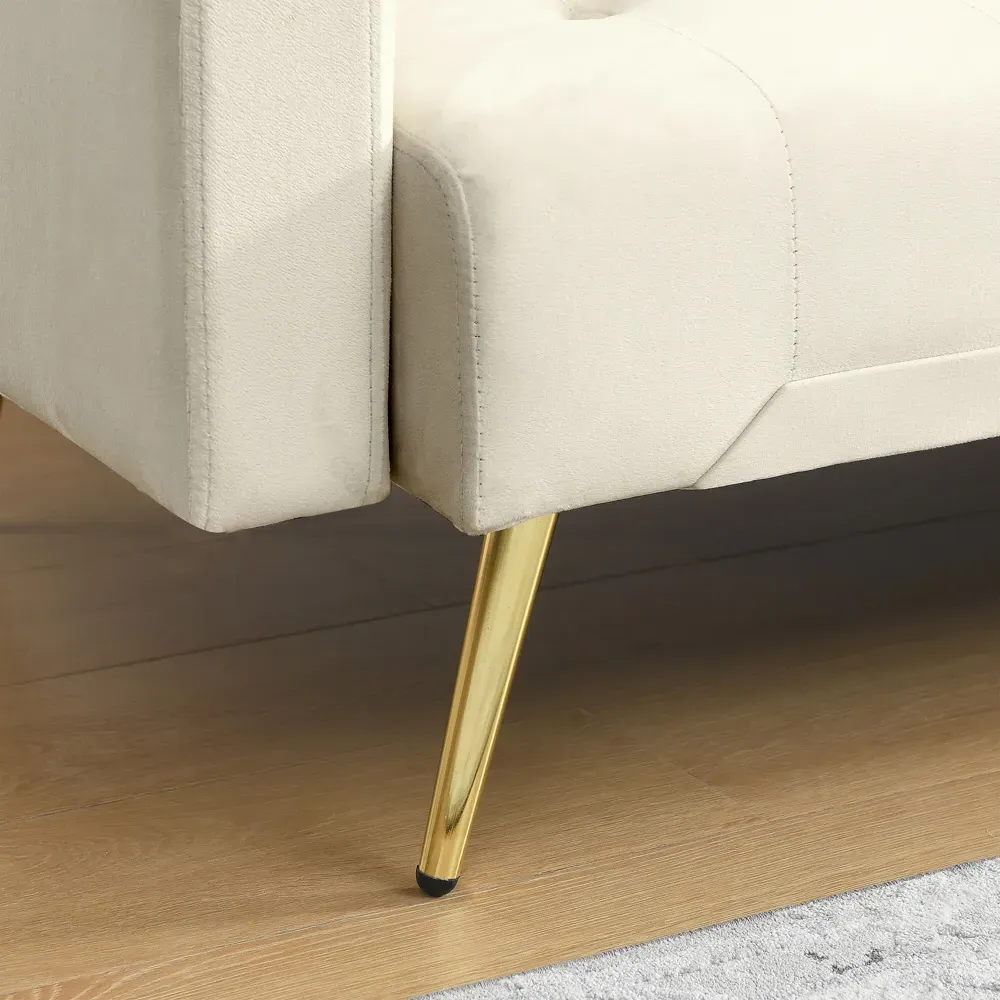 Olivia 3-Seater Sofa Bed - Natural Stone