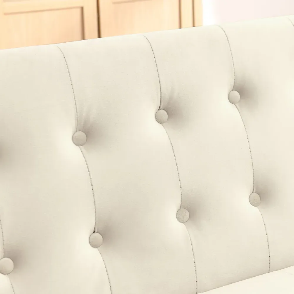 Olivia 3-Seater Sofa Bed - Natural Stone
