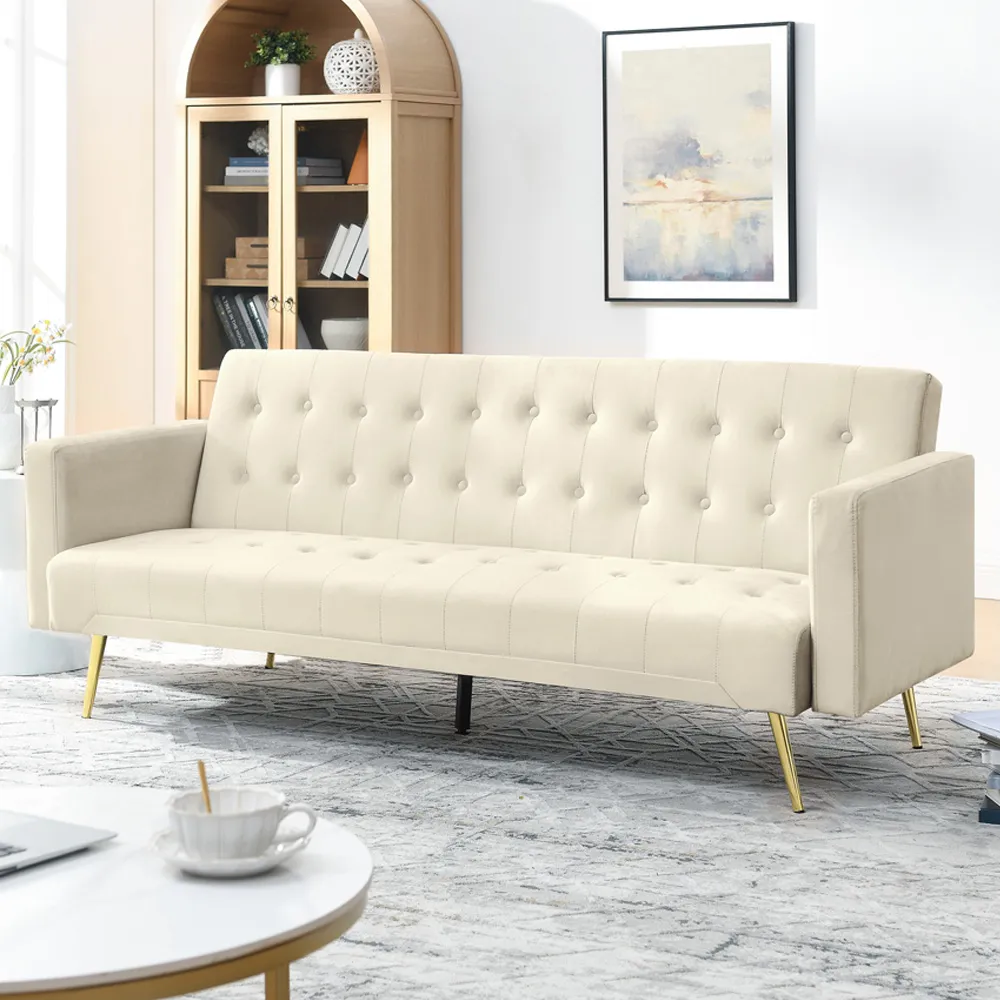 Olivia 3-Seater Sofa Bed - Natural Stone image