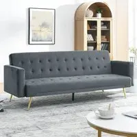Olivia 3-Seater Sofa Bed - Slate Grey
