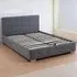 Oslo Double Ottoman Bed Frame with Storage - Grey, Linen