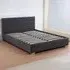 Oslo King Size Ottoman Bed Frame with Storage - Charcoal, Linen