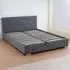 Oslo King Size Ottoman Bed Frame with Storage - Grey, Linen