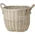 Medium Log Basket with Rope Handle - Neutral, Wicker