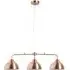 Brooke 3 Light Dome Diner Pendant Light - Rose Gold