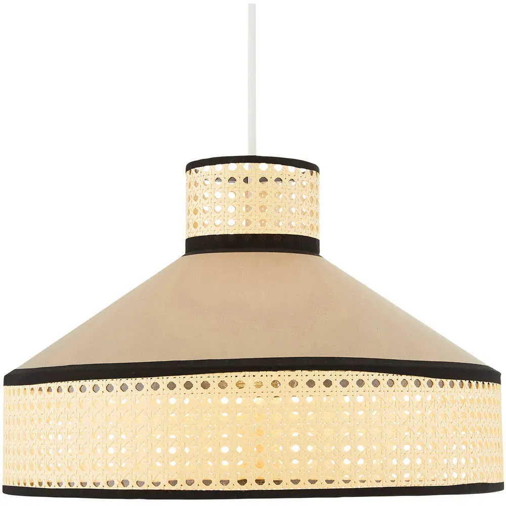 Cole Cane Easyfit Pendant Light - Natural, Grey