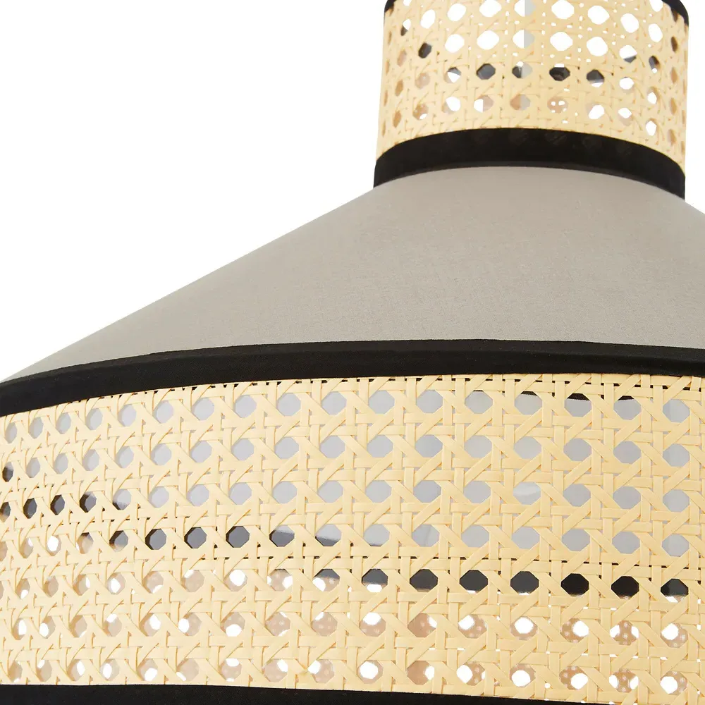 Cole Cane Easyfit Pendant Light - Natural, Grey