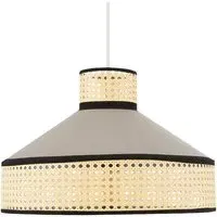 Cole Cane Easyfit Pendant Light - Natural, Grey