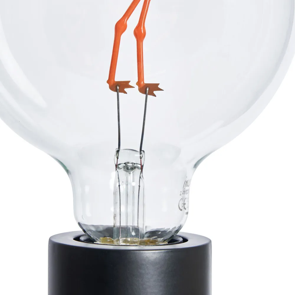 Flamingo Bulb in Holder - Black, Pink