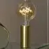 Home Neon Bulb with Satin Brass Base - Gold
