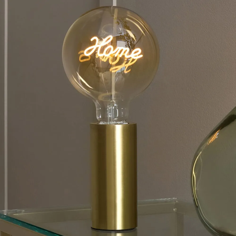 Home Neon Bulb with Satin Brass Base - Gold image