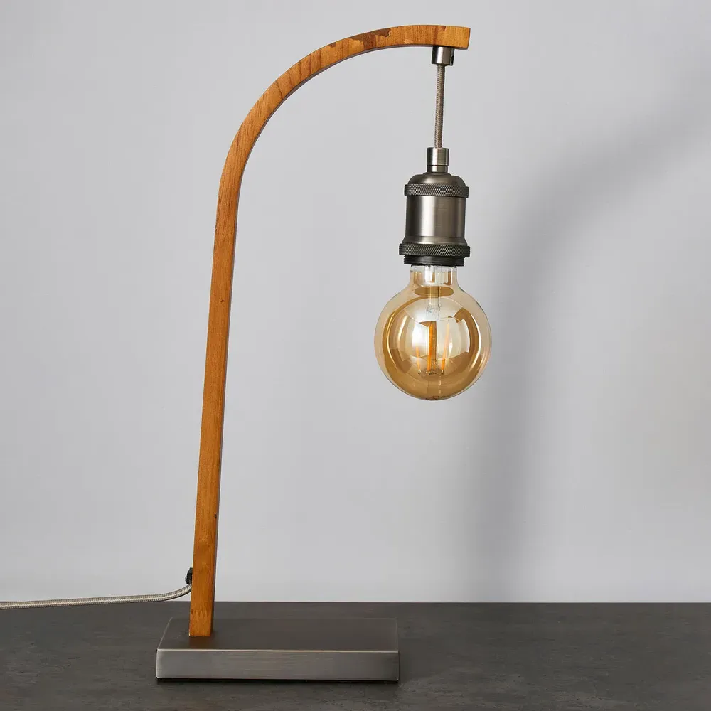 Hugo Hanging Bulb Table Lamp - Brown