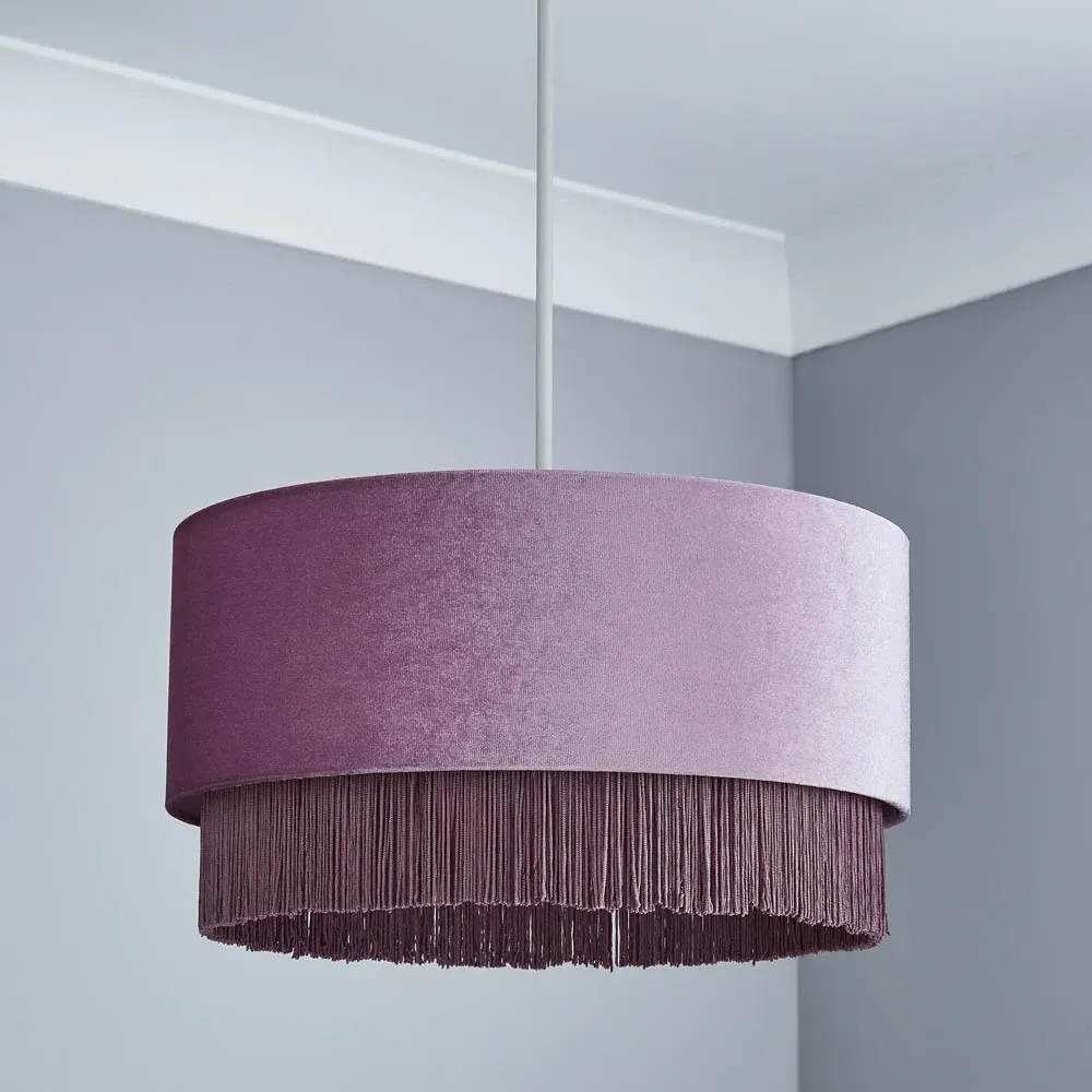 Lacy Fringed Easyfit Shade - Lilac