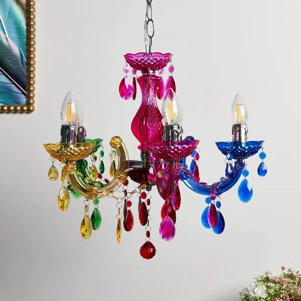 Marie Therese 5 Light Chandelier - Multi