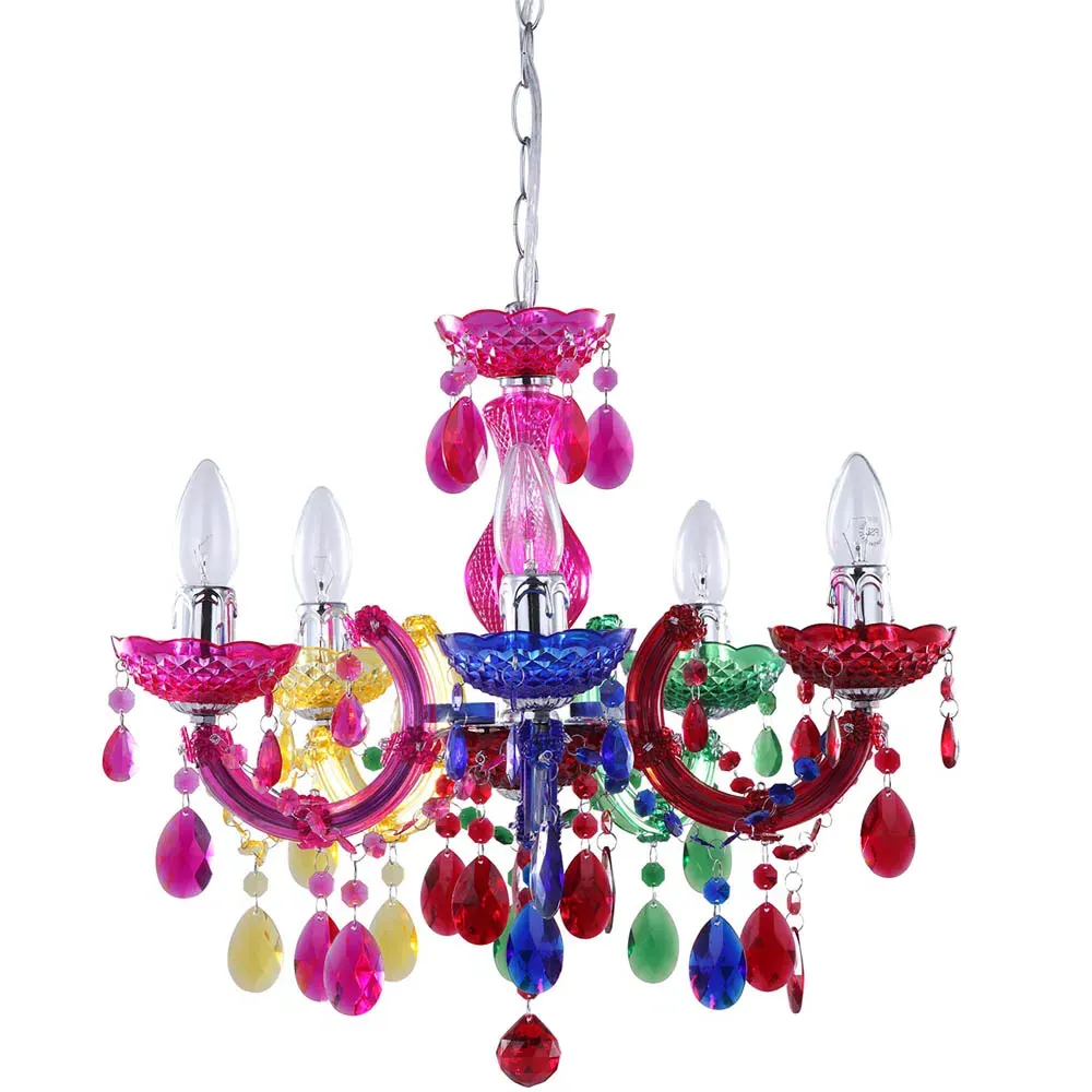 Marie Therese 5 Light Chandelier - Multi