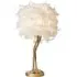 Ozzy Ostrich Legs Feather Table Lamp - Gold