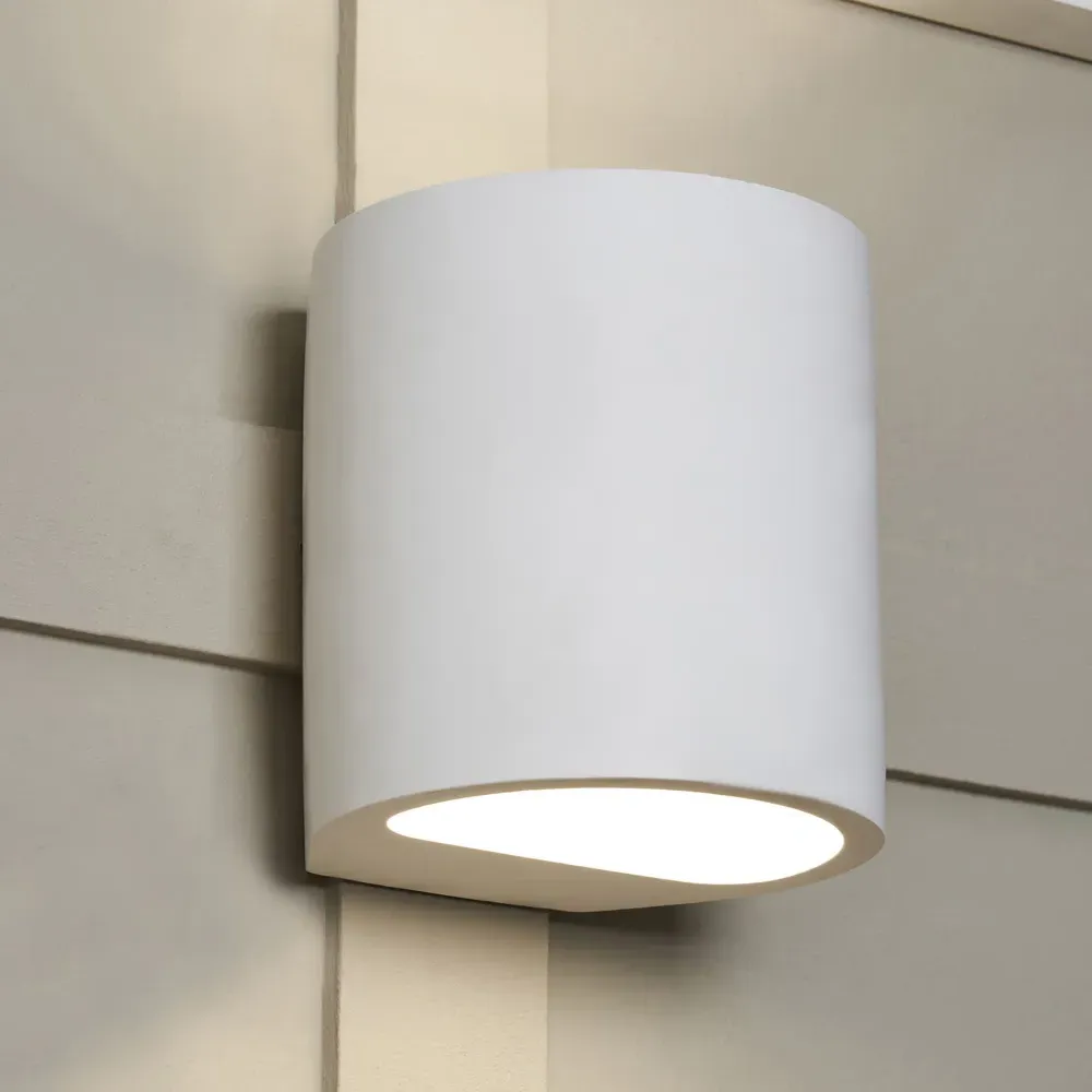 Inlight Parabol Up and Down Wall Light - White, Plaster