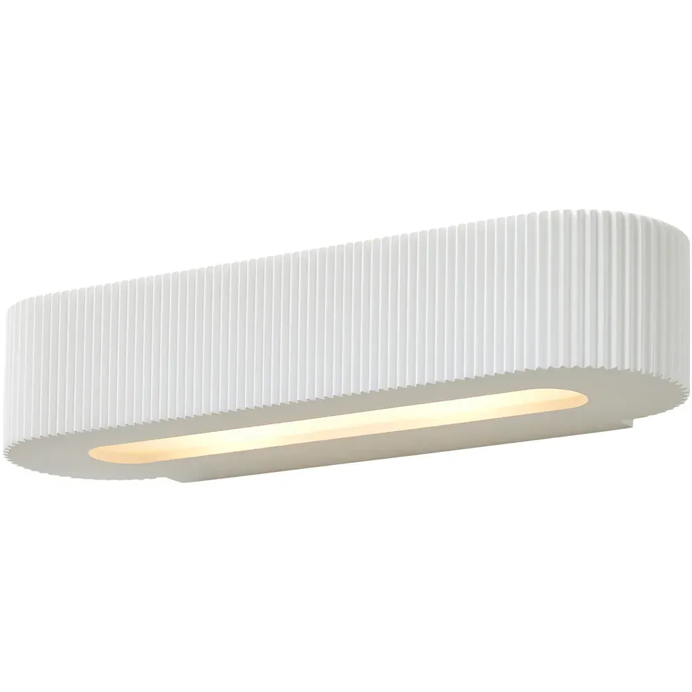 Inlight Peighton Up and Down Wall Light - White, Plaster