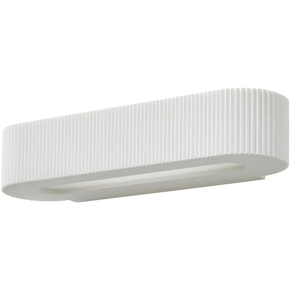 Inlight Peighton Up and Down Wall Light - White, Plaster