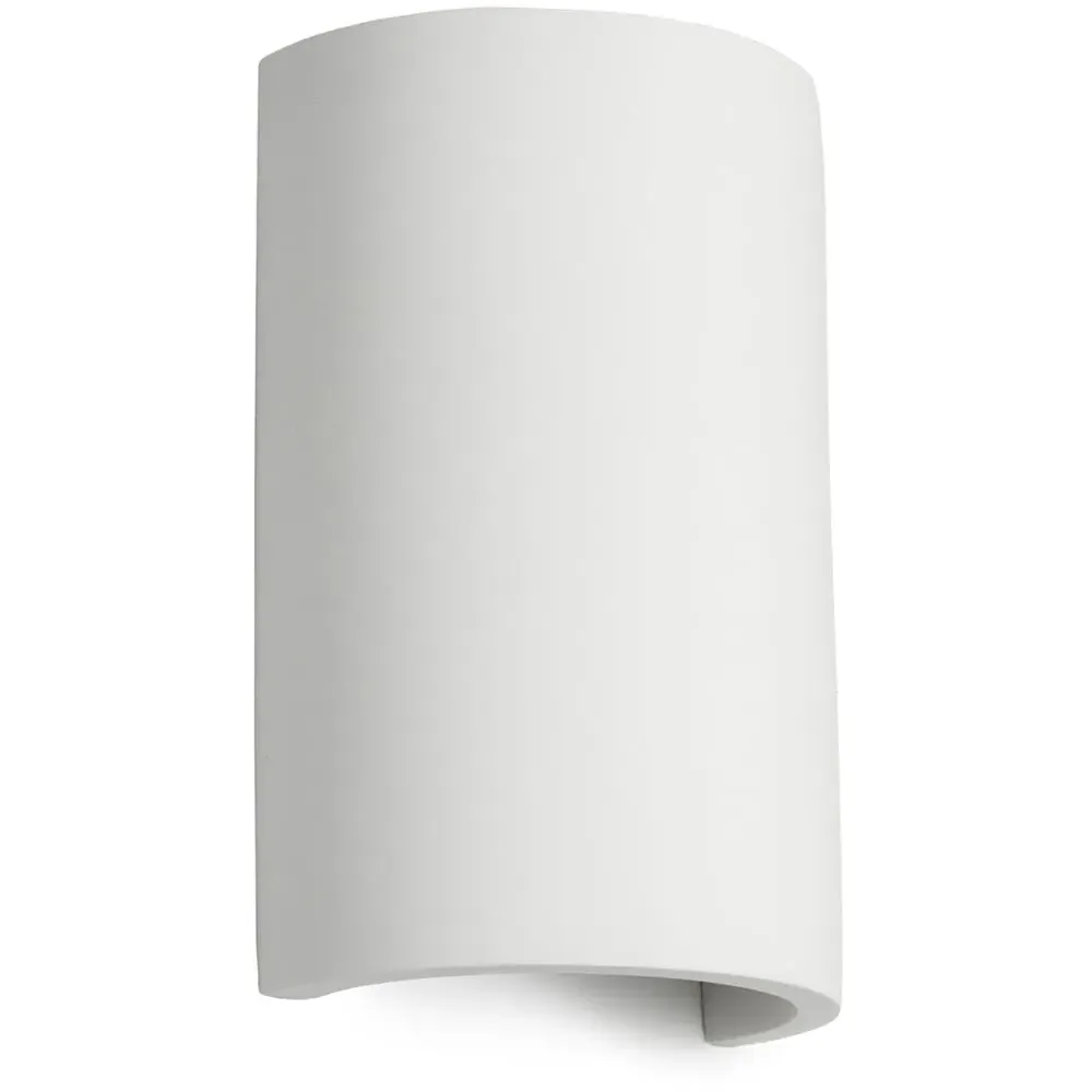 Inlight Pudina Up and Down Wall Light - White, Plaster