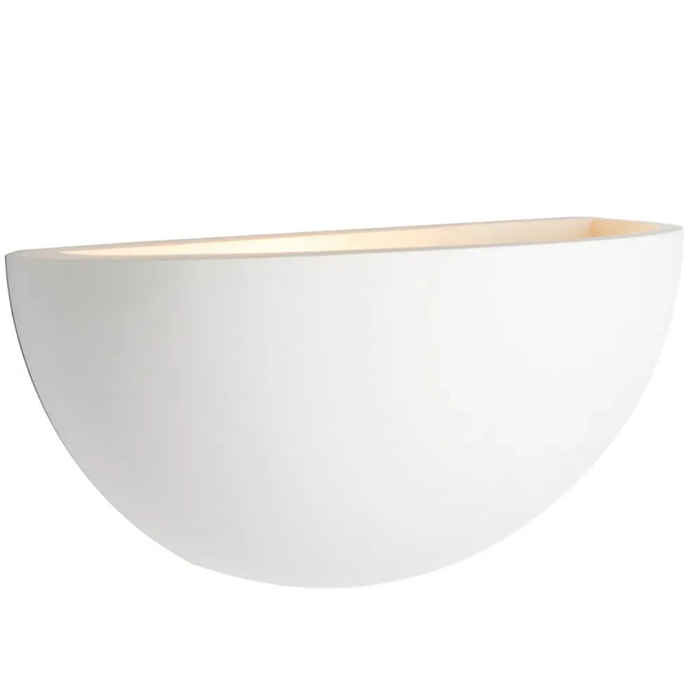 Pernie Wall Uplighter - White, Plaster
