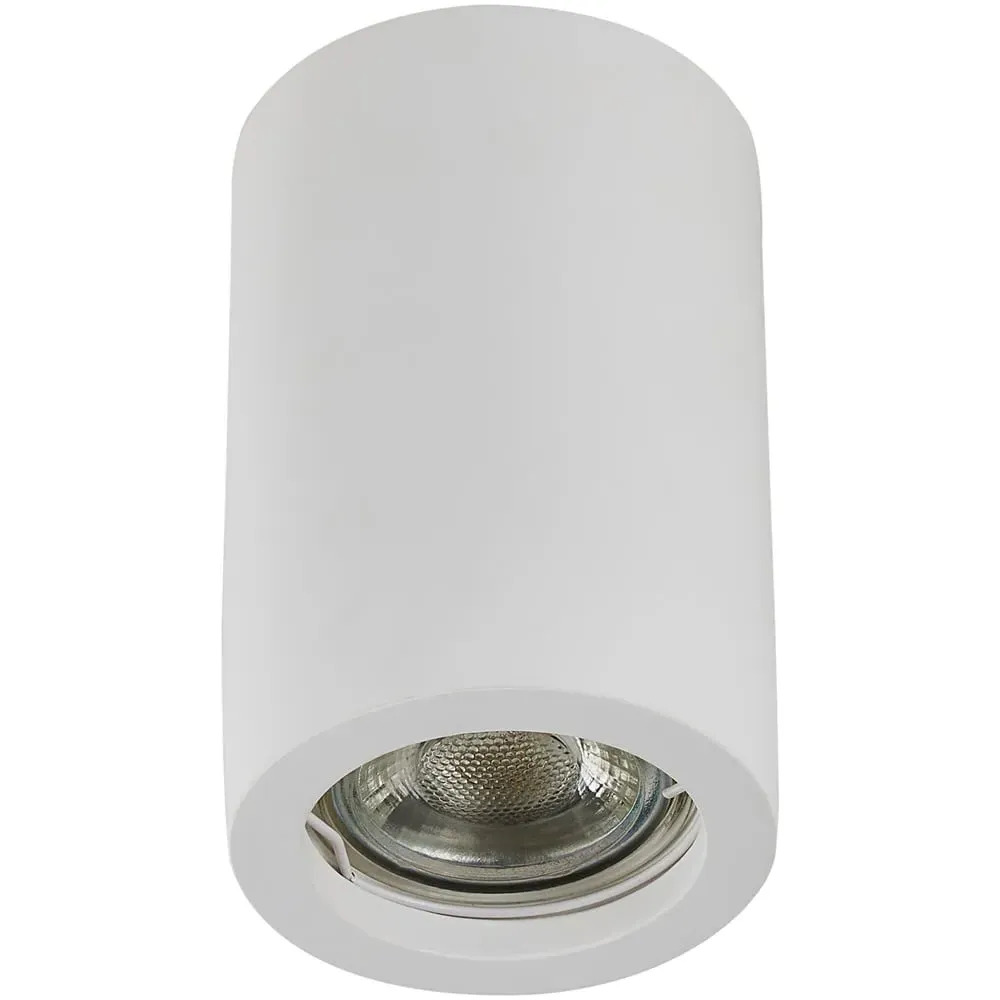 Persea Paintable Downlight - White, Plaster