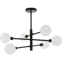 Sola 6 Light Semi Flush Ceiling Light - Black