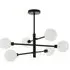 Sola 6 Light Semi Flush Ceiling Light - Black