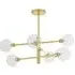 Sola 6 Light Semi Flush Ceiling Light - Gold