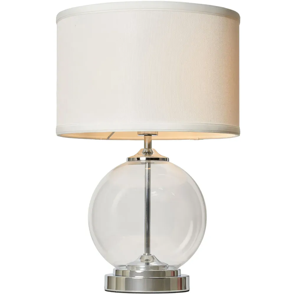 Sphere Small Table Lamp - Silver, Glass