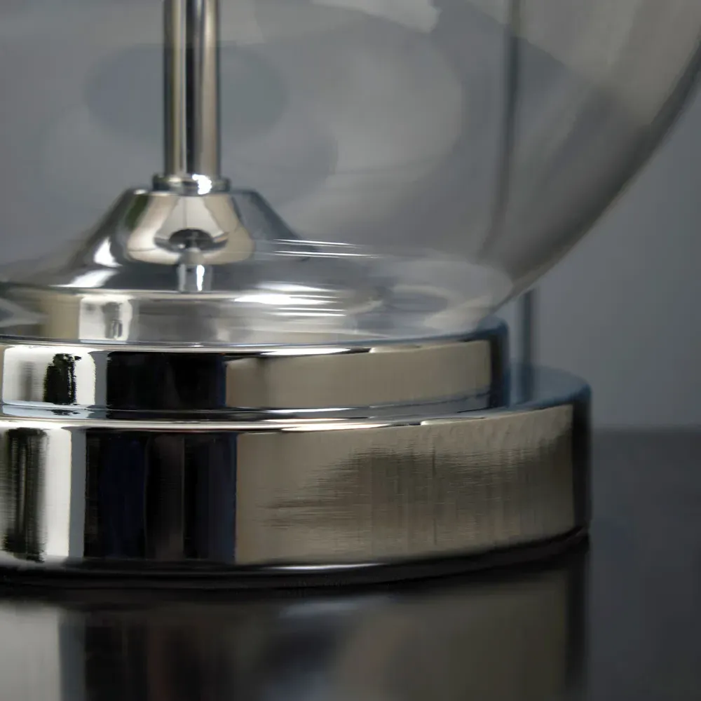 Sphere Small Table Lamp - Silver, Glass
