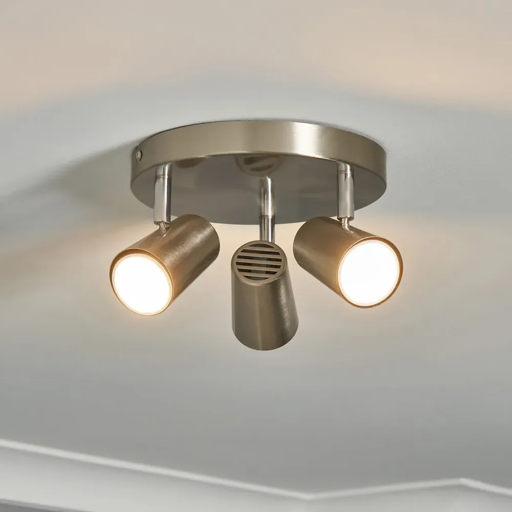 Aurora Nickel 3 Spot Light Plate - Silver