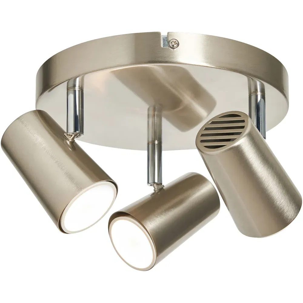 Aurora Nickel 3 Spot Light Plate - Silver