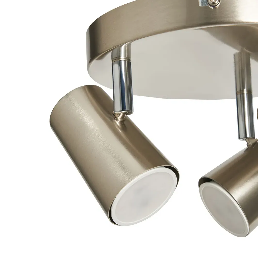 Aurora Nickel 3 Spot Light Plate - Silver