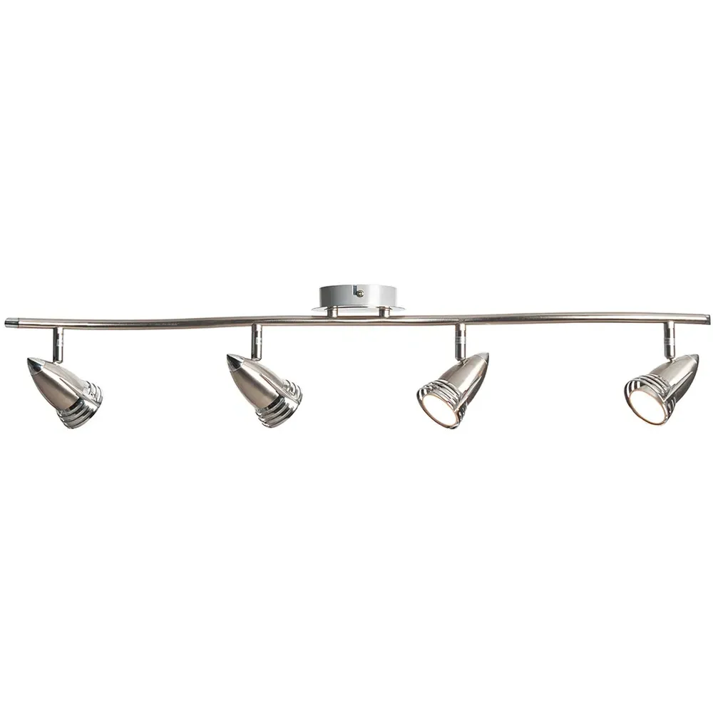 Ezra 4 Spot Light Bar - Silver, Satin Nickel