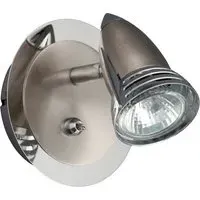 Ezra Single Spot Light - Silver, Satin Nickel