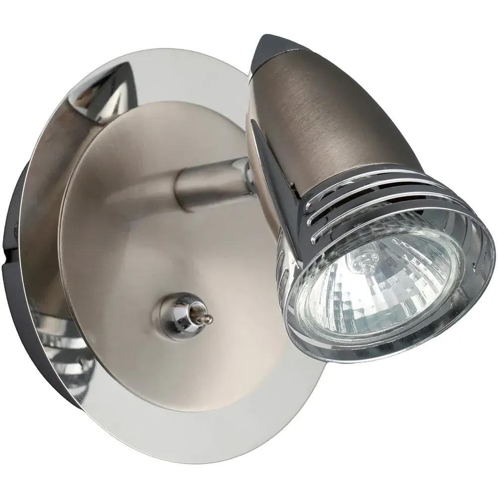 Ezra Single Spot Light - Silver, Satin Nickel image