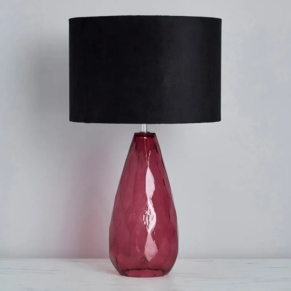 Wynter Table Lamp - Purple, Glass