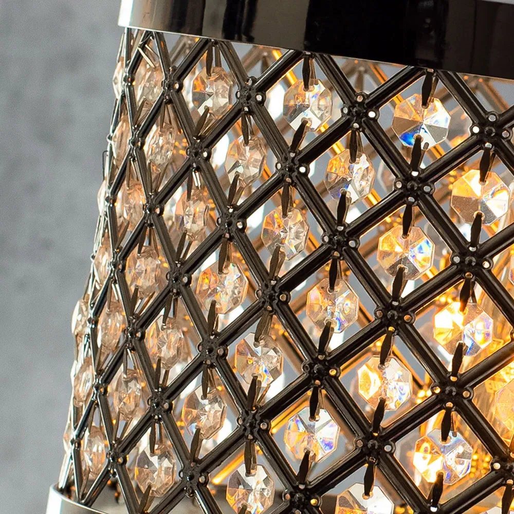 Acrylic Moda Chrome Sparkly Ceiling Pendant Light Shade - Clear