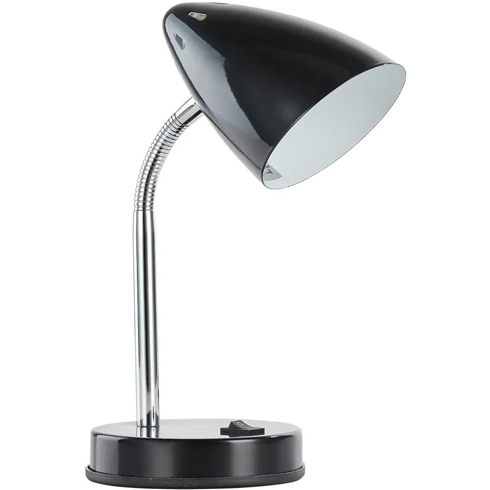 Cone Flexible Neck Desk Lamp - Black