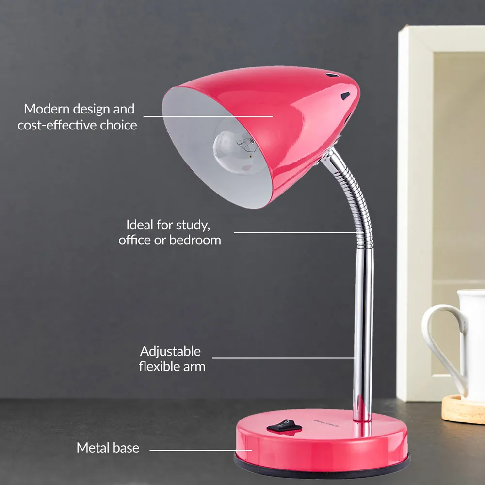 Cone Flexible Neck Desk Lamp - Pink