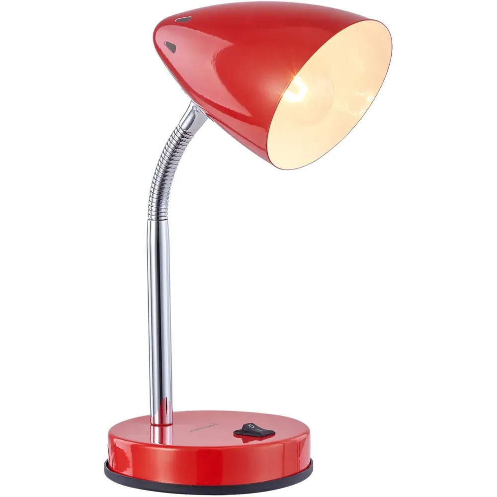Cone Flexible Neck Desk Lamp - Red