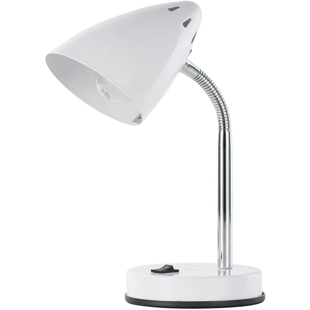 Cone Flexible Neck Desk Lamp - White