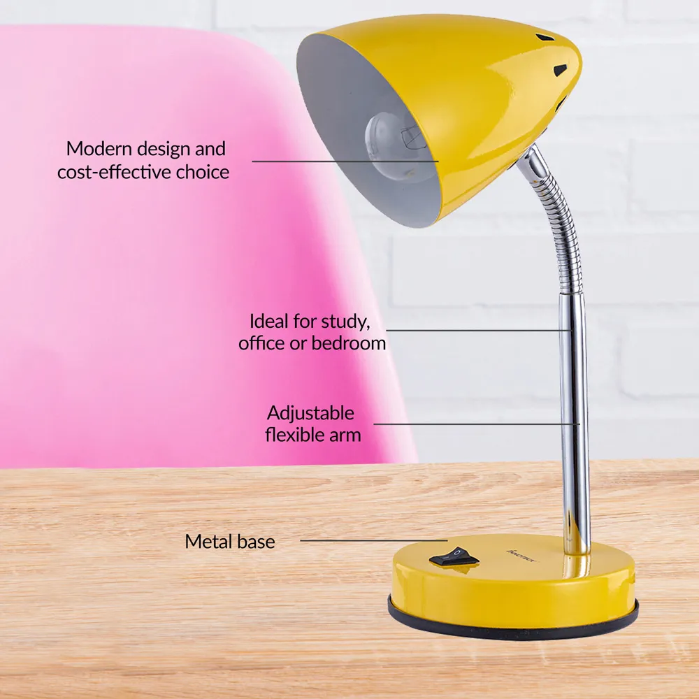 Cone Flexible Neck Desk Lamp - Yellow