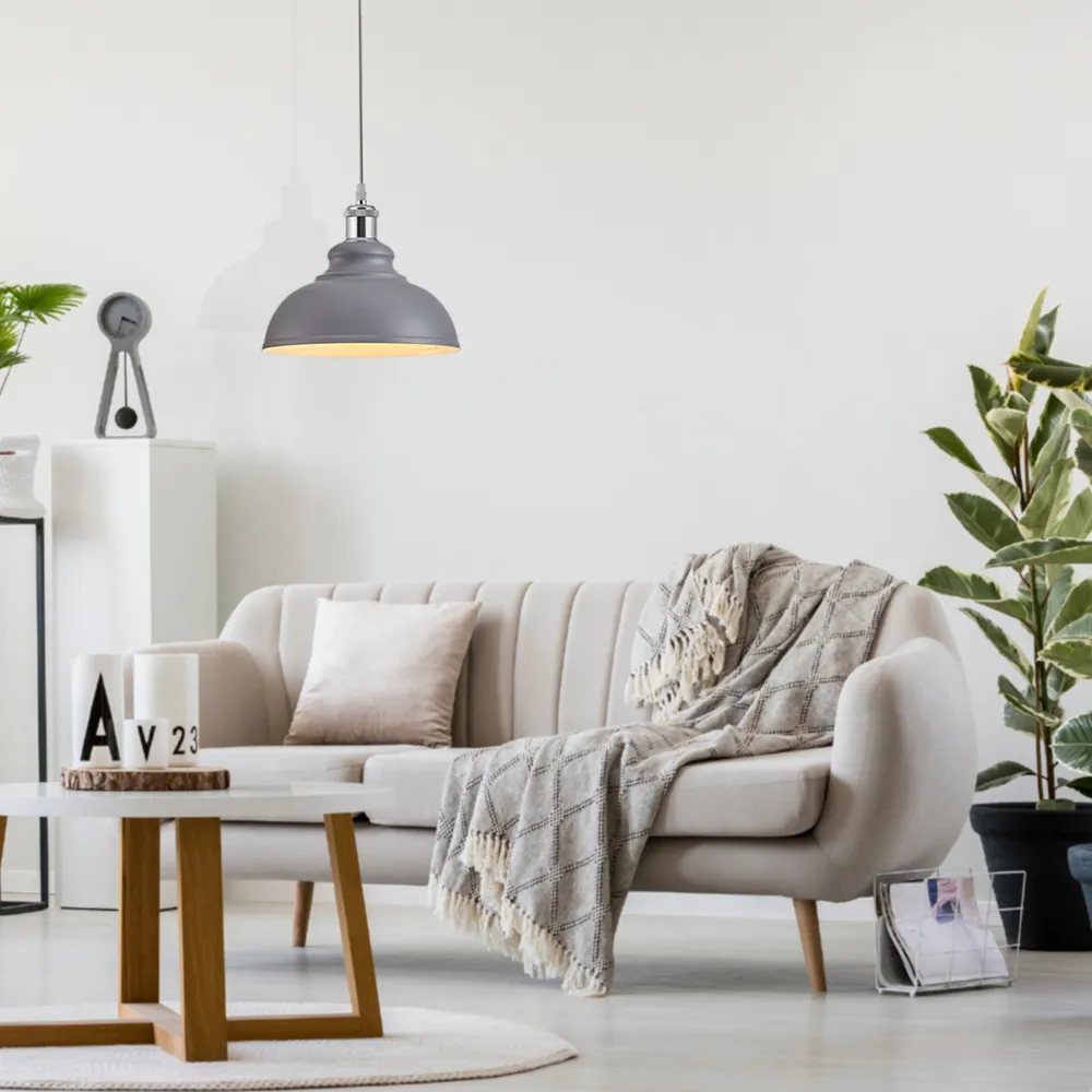 Dome Pendant Lamp Shade - Grey