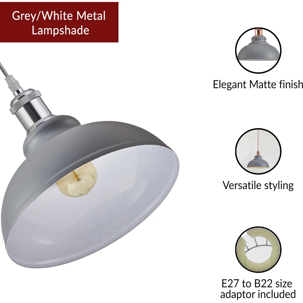 Dome Pendant Lamp Shade - Grey